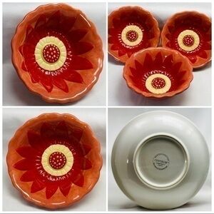 Certified International Jackie Becker Set of 3 Floral Soup/Cereal Bowls